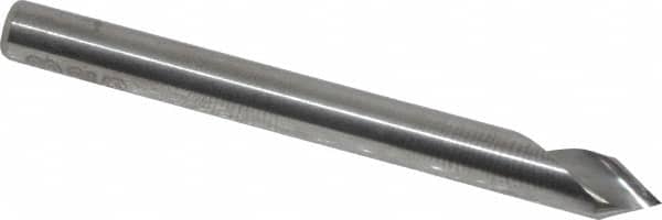 Hertel - 3/16" Head Diam, 3/16" Shank Diam, 1 Flute 60° Solid Carbide Countersink - USA Tool & Supply
