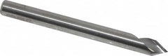Hertel - 3/16" Head Diam, 3/16" Shank Diam, 1 Flute 60° Solid Carbide Countersink - USA Tool & Supply