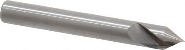 Hertel - 1/4" Head Diam, 1/4" Shank Diam, 1 Flute 60° Solid Carbide Countersink - USA Tool & Supply