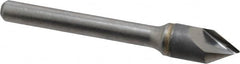 Hertel - 3/8" Head Diam, 1/4" Shank Diam, 1 Flute 60° Solid Carbide Countersink - USA Tool & Supply