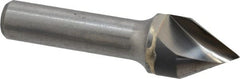 Hertel - 3/4" Head Diam, 1/2" Shank Diam, 1 Flute 60° Solid Carbide Countersink - USA Tool & Supply