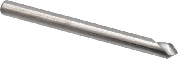 Hertel - 1/8" Head Diam, 1/8" Shank Diam, 1 Flute 82° Solid Carbide Countersink - USA Tool & Supply