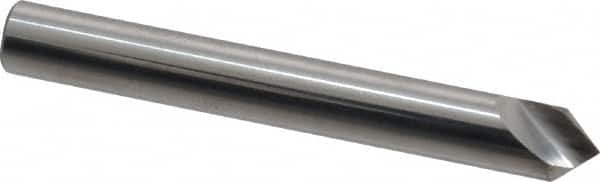 Hertel - 1/4" Head Diam, 1/4" Shank Diam, 1 Flute 82° Solid Carbide Countersink - USA Tool & Supply