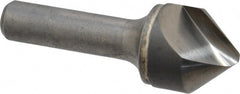 Hertel - 1" Head Diam, 1/2" Shank Diam, 1 Flute 82° Solid Carbide Countersink - USA Tool & Supply