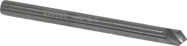 Hertel - 1/8" Head Diam, 1/8" Shank Diam, 1 Flute 90° Solid Carbide Countersink - USA Tool & Supply