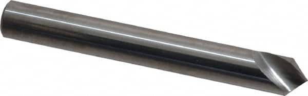 Hertel - 1/4" Head Diam, 1/4" Shank Diam, 1 Flute 90° Solid Carbide Countersink - USA Tool & Supply