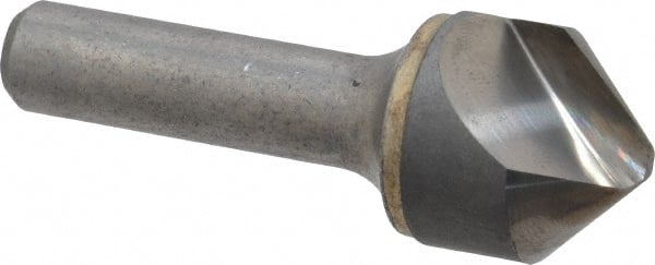 Hertel - 1" Head Diam, 1/2" Shank Diam, 1 Flute 90° Solid Carbide Countersink - USA Tool & Supply