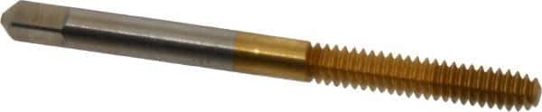 Hertel - #10-24 UNC H4 Thread Limit Bottoming Thread Forming Tap - High Speed Steel, TiN Finish, 2-3/8" OAL - USA Tool & Supply