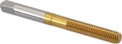 Hertel - 1/4-28 UNF H4 Thread Limit Bottoming Thread Forming Tap - High Speed Steel, TiN Finish, 2-1/2" OAL - USA Tool & Supply