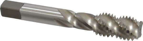Hertel - 5/8-11 UNC 4 Flute 3B Bottoming Spiral Flute Tap - High Speed Steel, 3-13/16" OAL, Right Hand Flute, Right Hand Thread, H3 - Exact Industrial Supply