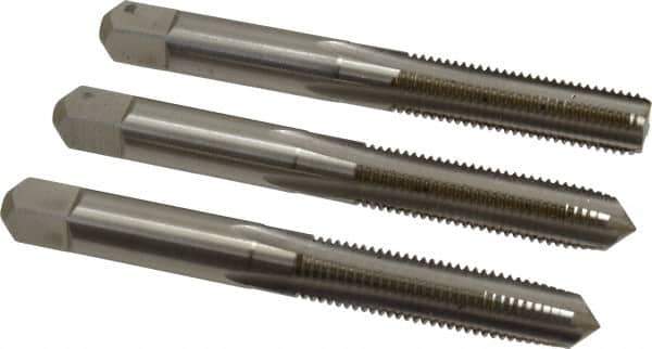 Hertel - 5/16-24 UNF, 4 Flute, Bottoming, Plug & Taper, Bright Finish, High Speed Steel Tap Set - 2-23/32" OAL, 2B/3B Class of Fit - USA Tool & Supply