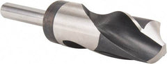 Hertel - 1-5/16" Drill, 118° Point, High Speed Steel Silver Deming & Reduced Shank Drill Bit - Oxide Finish, 6" OAL, Flats on Shank, 3" Flute Length, Right Hand Cut, Standard Point, Spiral Flute, Regular Spiral - USA Tool & Supply