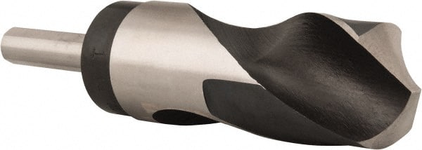 Hertel - 1-1/2" Drill, 118° Point, High Speed Steel Silver Deming & Reduced Shank Drill Bit - USA Tool & Supply