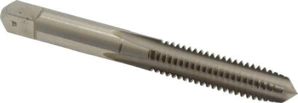 Hertel - 5/16-18 UNC 4 Flute Bright Finish High Speed Steel Straight Flute Standard Hand Tap - Plug, Right Hand Thread, 2-23/32" OAL, H11 Limit, 0.005" Oversize - Exact Industrial Supply
