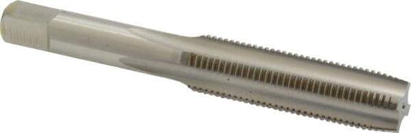 Hertel - M12x1.25 Metric Fine 4 Flute Bright Finish High Speed Steel Straight Flute Standard Hand Tap - Plug, Right Hand Thread, 3-3/8" OAL, D5 Limit - USA Tool & Supply