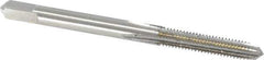 Hertel - M4x0.70 Metric Coarse 6H 4 Flute Bright Finish High Speed Steel Straight Flute Standard Hand Tap - Plug, Right Hand Thread, 2-1/8" OAL, D4 Limit - USA Tool & Supply