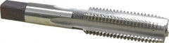 Hertel - M16x2.00 Metric Coarse 6H 4 Flute Bright Finish High Speed Steel Straight Flute Standard Hand Tap - Plug, Right Hand Thread, 3-13/16" OAL, D7 Limit - Exact Industrial Supply