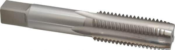 Hertel - M20x2.50 Metric Coarse 6H 4 Flute Bright Finish High Speed Steel Straight Flute Standard Hand Tap - Plug, Right Hand Thread, 4-15/32" OAL, D7 Limit - Exact Industrial Supply