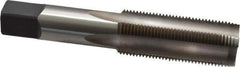 Hertel - 1-14 UNS 3B 4 Flute Bright Finish High Speed Steel Straight Flute Standard Hand Tap - Plug, Right Hand Thread, 5-1/8" OAL, H4 Limit - Exact Industrial Supply
