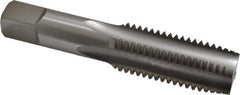 Hertel - 1-1/8 - 7 UNC 3B 4 Flute Bright Finish High Speed Steel Straight Flute Standard Hand Tap - Plug, Right Hand Thread, 5-7/16" OAL, H4 Limit - USA Tool & Supply