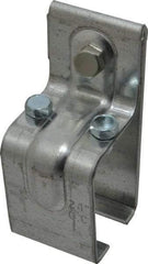 National Mfg. - 300 Lb Capacity, Galvanized, Single Splice Box Rail Bracket - 2" Long, 4-1/2" High, 2-1/4" Wide - USA Tool & Supply