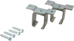 National Mfg. - 300 Lb Capacity, Galvanized, Single Ceiling Box Rail Bracket - 4-7/8" Long, 3-1/2" High, 1-1/2" Wide - USA Tool & Supply