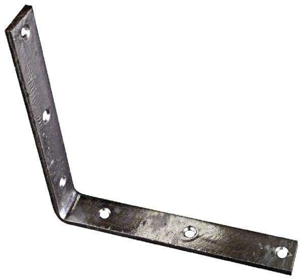 National Mfg. - 8" Long x 1-1/4" Wide, Steel, Corner Brace - Hot-Dipped Galvanized - USA Tool & Supply