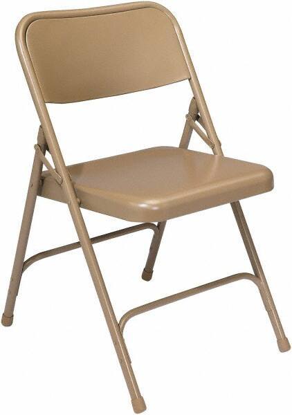 NPS - 18-1/4" Wide x 20-1/4" Deep x 29-1/2" High, Steel Standard Folding Chair - Beige - USA Tool & Supply