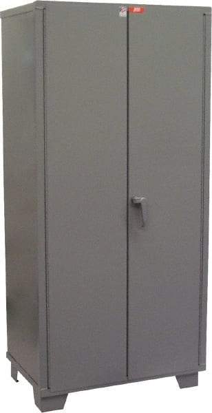 Jamco - 4 Shelf Locking Storage Cabinet - Steel, 36" Wide x 24" Deep x 78" High, Gray - USA Tool & Supply