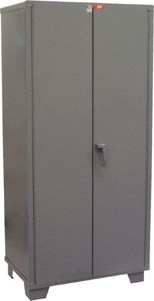 Jamco - 4 Shelf Locking Storage Cabinet - Steel, 60" Wide x 24" Deep x 78" High, Gray - USA Tool & Supply