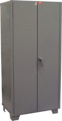 Jamco - 4 Shelf Locking Storage Cabinet - Steel, 48" Wide x 24" Deep x 78" High, Gray - USA Tool & Supply