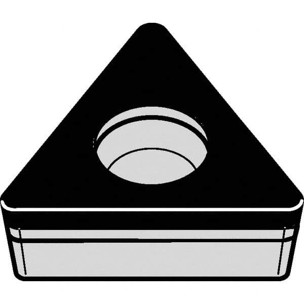 Kennametal - TCGW21.51 S0415 Grade KB1610 PCBN Turning Insert - 60° Triangle, 1/4" Inscr Circle, 3/32" Thick, 1/64" Corner Radius - USA Tool & Supply