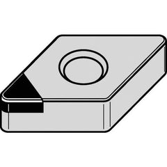 Kennametal - DNGA432 F Grade KD1425 Polycrystalline Diamond (PCD) Turning Insert - 55° Diamond, 1/2" Inscr Circle, 3/16" Thick, 1/32" Corner Radius - USA Tool & Supply