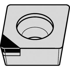 Kennametal - CPGW21.52 F Grade KD1425 Polycrystalline Diamond (PCD) Turning Insert - 80° Diamond, 1/4" Inscr Circle, 3/32" Thick, 1/32" Corner Radius - USA Tool & Supply