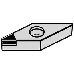 Kennametal - VBGW331 F Grade KD1400 Polycrystalline Diamond (PCD) Turning Insert - 35° Diamond, 3/8" Inscr Circle, 3/16" Thick, 1/64" Corner Radius - USA Tool & Supply