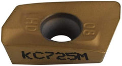 Kennametal - EP1008 HD Grade KC725M Carbide Milling Insert - TiN/TiCN/TiN Finish, 0.148" Thick, 0.8mm Corner Radius - USA Tool & Supply