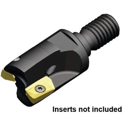 Kennametal - 3/4" Cut Diam, 1.1" OAL, Indexable Square Shoulder End Mill - M10 Modular Connection, 0° Lead Angle - USA Tool & Supply
