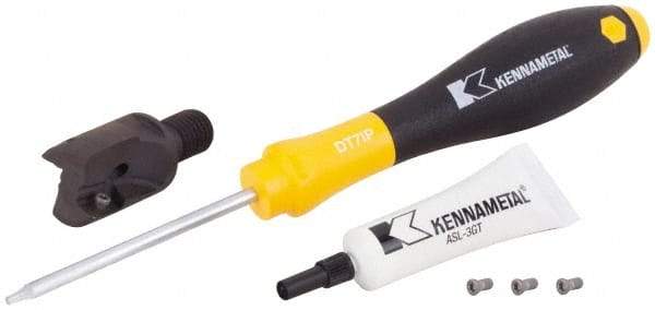 Kennametal - 3/4" Cut Diam, 1.1" OAL, Indexable Square Shoulder End Mill - M10 Modular Connection, 0° Lead Angle - USA Tool & Supply