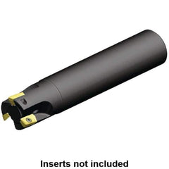 Kennametal - 12mm Cut Diam, 10.3mm Max Depth of Cut, 16mm Shank Diam, 90mm OAL, Indexable Square Shoulder End Mill - EC10.., EP10.. Inserts, Cylindrical Shank, 0° Lead Angle, Through Coolant - USA Tool & Supply