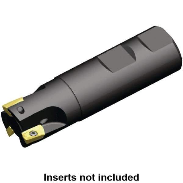 Kennametal - 32mm Cut Diam, 10mm Max Depth of Cut, 32mm Shank Diam, 101mm OAL, Indexable Square Shoulder End Mill - EC10.., EP10.. Inserts, Weldon Shank, 0° Lead Angle, Through Coolant - USA Tool & Supply
