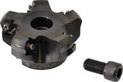 Kennametal - 3" Cut Diam, 1" Arbor Hole, 4.5mm Max Depth of Cut, 45° Indexable Chamfer & Angle Face Mill - 5 Inserts, HNGJ 535ANENLD Insert, Right Hand Cut, 5 Flutes, Through Coolant, Series KSHR - USA Tool & Supply