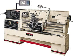 Jet - 14" Swing, 40" Between Centers, 230 Volt, Triple Phase Engine Lathe - 7MT Taper, 7-1/2 hp, 25 to 1,800 RPM, 3-1/8" Bore Diam, 40" Deep x 47" High x 97-1/2" Long - USA Tool & Supply