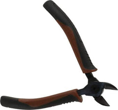 Paramount - 5" OAL, 5/64" Capacity, Semi-Flush Diagonal Cutter - 5/8" Jaw Length, Tapered Head, Plastic Dipped Handle - USA Tool & Supply