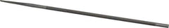 Nicholson - 8" Long, Smooth Cut, Round American-Pattern File - Double Cut, 7/32" Overall Thickness, Tang - USA Tool & Supply