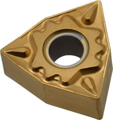 Kyocera - WNMG331 HQ Grade PV90 Cermet Turning Insert - TiN Finish, 80° Trigon, 3/8" Inscr Circle, 3/16" Thick, 1/64" Corner Radius - USA Tool & Supply