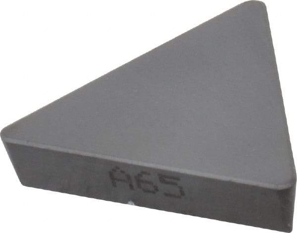 Kyocera - TPG322 T00825 Grade A65 Ceramic Turning Insert - Al2O3/TiC Finish, 60° Triangle, 3/8" Inscr Circle, 1/8" Thick, 1/32" Corner Radius - USA Tool & Supply
