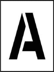 NMC - A to Z Letter Set Stencil - 24 Inch High x 24 Inch Wide Character x 0.06 Inch Thick, Polyethylene, English - USA Tool & Supply