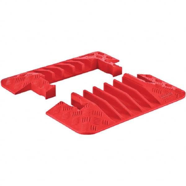 Checkers - On Floor Cable Covers Cover Material: Polyurethane Number of Channels: 5 - USA Tool & Supply