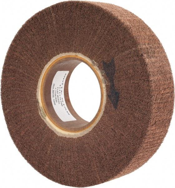 Brite Star - 8" Diam 180 Grit Aluminum Oxide Unmounted Flap Wheel - 3" Hole, 2" Wide, Density 7, Coated, Grade Fine, 3,200 Max RPM - USA Tool & Supply
