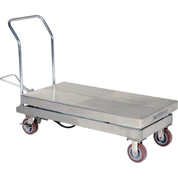 Vestil - 2,000 Lb Capacity Hydraulic Scissor Lift - 15" to 39" Lift Height, 47" Platform Length x 24" Platform Width - USA Tool & Supply